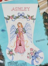 Bucilla Christmas Gabriella Angel 18" Stocking Counted Cross Stitch Kit 82828