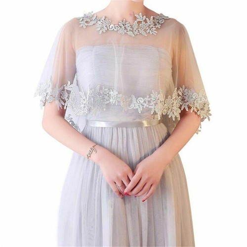 Spitze Achselzucken Braut Hochzeit Elegant Cape Freizeit Schal Abendkleid Kette Schal * - Bild 11 von 30