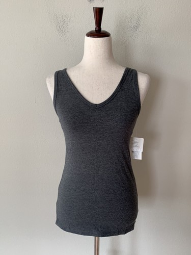 NWT! Alfani Women's Sz XS Ultra Soft Modal V-Neck Tank Top Sleep Top Gray - Picture 3 of 7