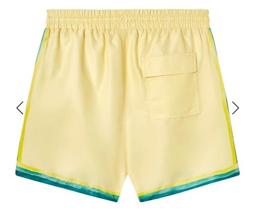 Enchante Mens US Small Gator Tours Yellow Swim Trunks - Picture 2 of 7