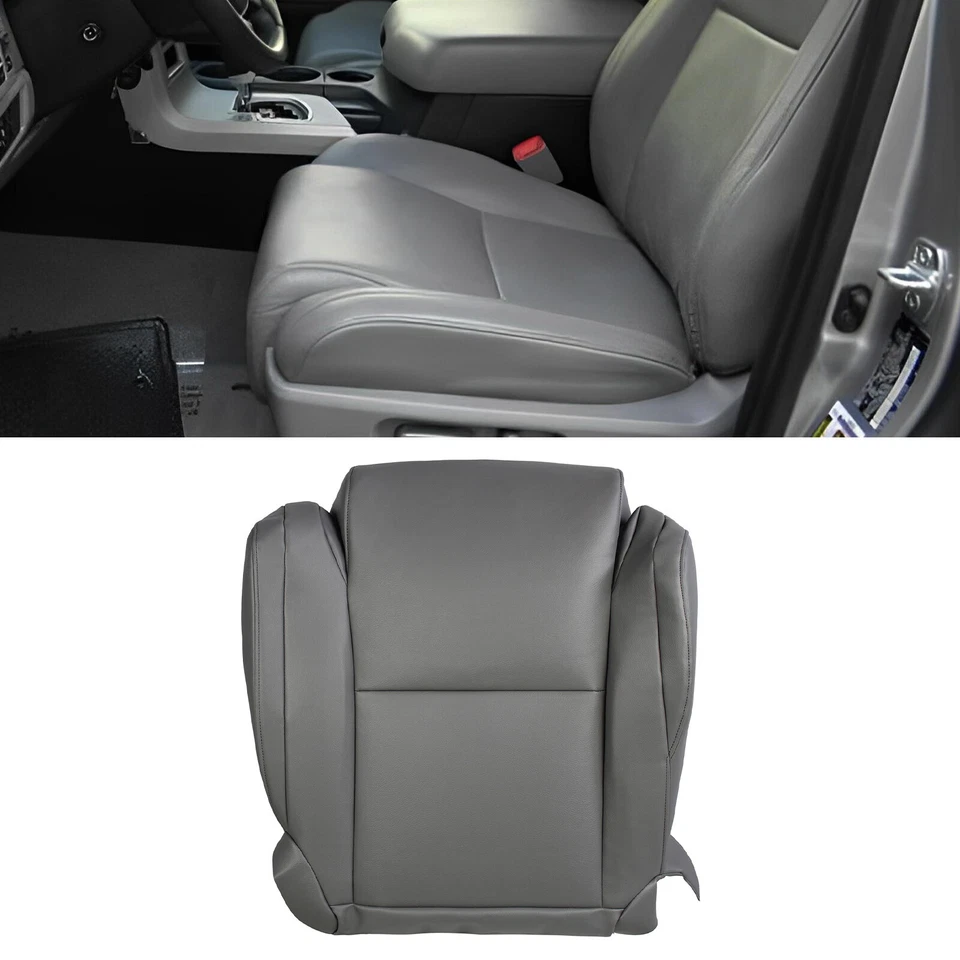 For Toyota Tundra & Sequoia 2007 2008-2013 Driver Bottom Leather Seat Cover Gray Foto 4 de 4