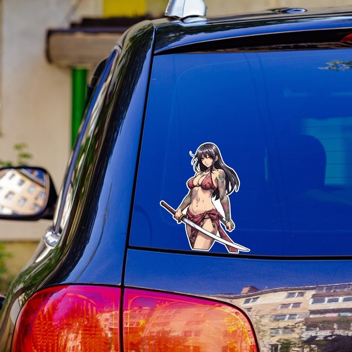 Female Yakuza Sticker Sexy Anime JDM Japanese Samurai Car Vinyl Decal Girl Woman - Bild 2 von 3