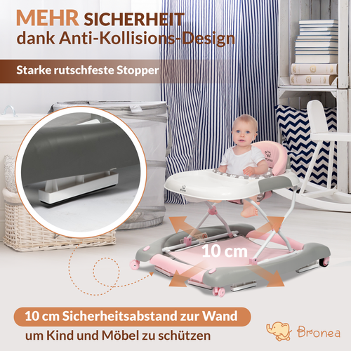 BRONEA® 4in1 Gehfrei Lauflernwagen Schaukel Lauflernhilfe Babywalker FARBAUSWAHL - Afbeelding 21 van 22