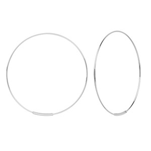 Details About Hawley Street 14k White Gold Wire Hoop Earrings 40mm Details About Hawley Street 14k White Gold Wire Hoop Earrings 40mm