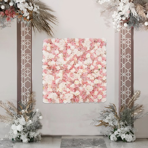 Reusable Artificial Flower Wall Panel Silk Rose Flower Panel For Wedding Hotel - Picture 11 of 13
