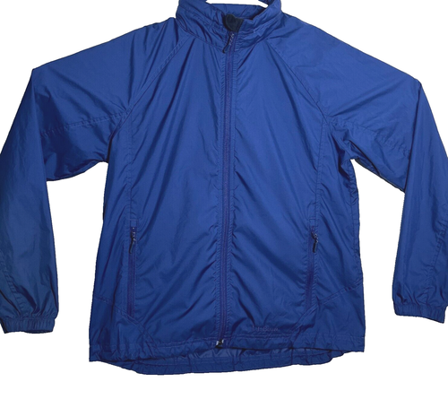 LL Bean Rain Jacket Blue Lightweight Packable Full Zip Hooded Windbreaker SM - Picture 6 of 11
