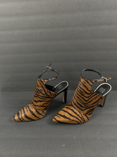 White House Black Market Dana Tiger Calf Hair Animal Print Slingback Pump Size 9 - Picture 3 of 9