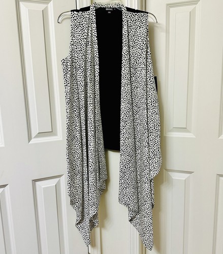 DKNY Open-Front Silk Hi-Low Vest Top, Size-S - Picture 9 of 15