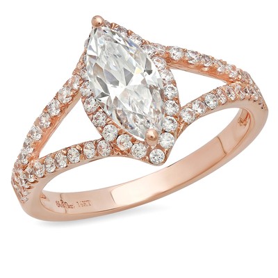 Details about 1.95 Round Halo 3Stone Engagement Wedding Bridal Anniversary Ring 14k Rose Gold Details about 1.95 Round Halo 3Stone Engagement Wedding Bridal Anniversary Ring 14k Rose Gold
