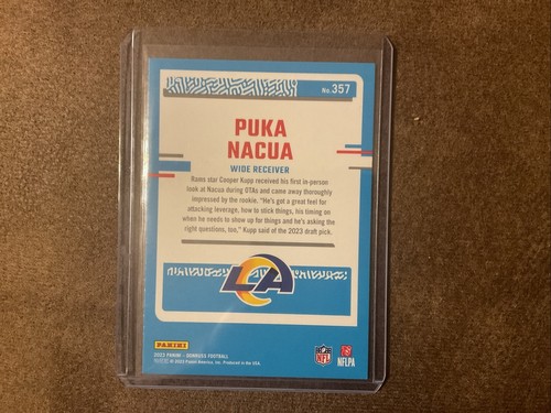 2023 Panini Donruss Football Puka Nacua RAMS 357 Rated Rookie Yellow Press Proof - Bild 4 von 4