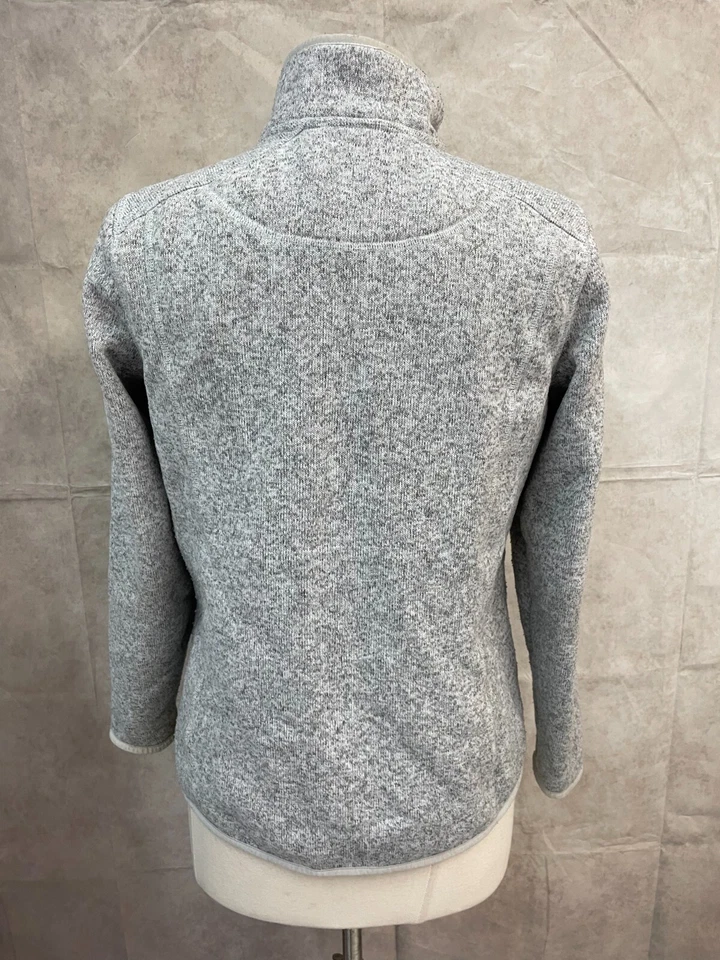 L.L. Bean Jacket Womens Gray Heather Casual Long Sleeve Pockets Full Zip Size PM - Image 3 of 4