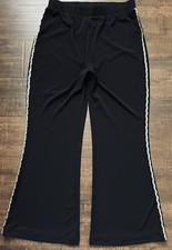 Johnny Was Women  s Love Nara Matte Jersey Pants Boho Flare Crop Stretch sz S