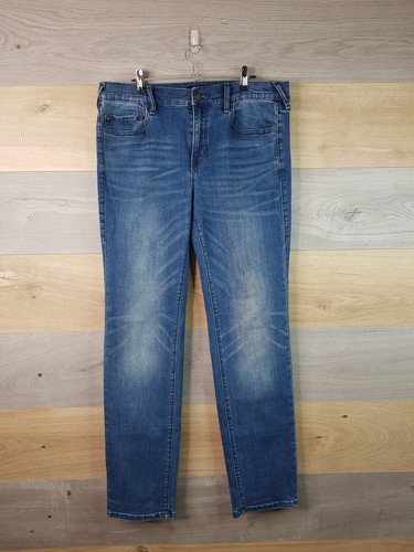 True Religion Tony Jeans Herren Größe 32 W Blau Skinny Fit Denim Stretch Mid Wash - Bild 2 von 23