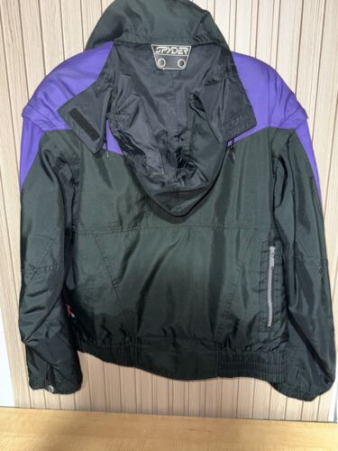 Vintage 90s Black purple Spyder Thinsulate Ski/Snowboarding WinterJacket Retro L - Picture 8 of 10