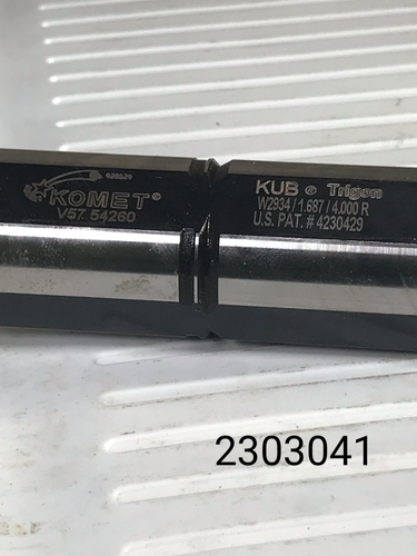 Komet Kub Trigon indexable insert drill 1.687" x 4.000" Straight Shank V5754260 - Picture 10 of 18