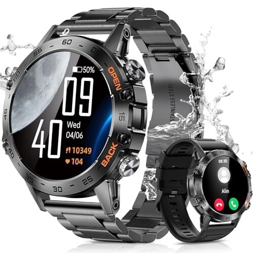 Xiaomi Android Smartwatch Herren Taktisch Militär Bluetooth Blutdruck Luxus Gift - Bild 22 von 22