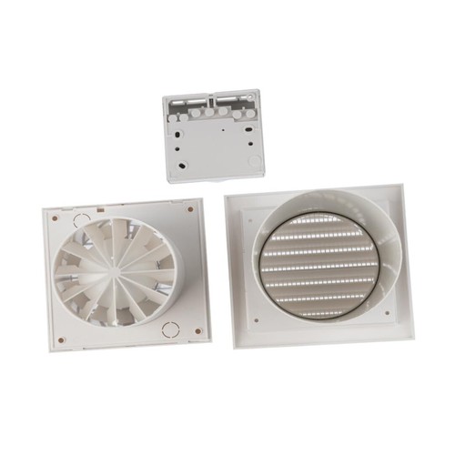 Intercambiador de calor Ø 125 mm / 5"" con termostato - Distribución de calor montada en la pared - Imagen 5 de 8