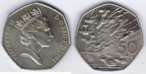 D-DAY-WHOLESALE-10-UNC-COINS-of-BRITAIN-KM-96-WWII-MILITARY-BOATS-amp-PLANES