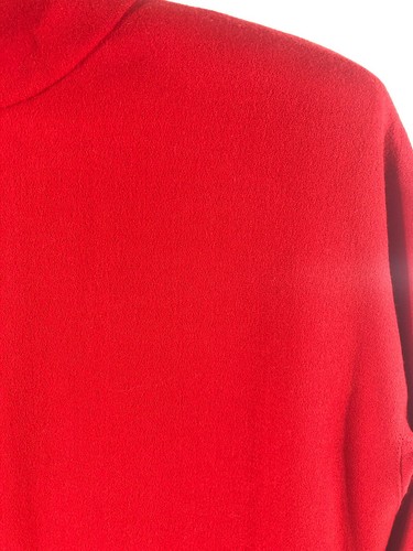 Vintage Linda Allard Ellen Tracy Red Dress Gold Buttons Long Sleeve Medium - Picture 7 of 7