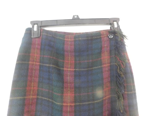 STUDIO WORKS PLAID WOOL SKIRT. 6P, ACRYLIC & WOOL. FULLY LINED, LONG - Picture 2 of 10