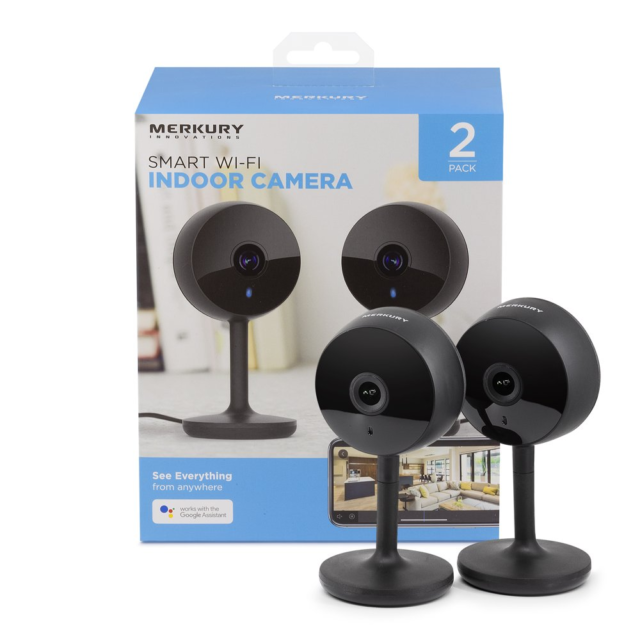 Merkury MI-CW217-101WW Indoor Surveillance Security Camera - 2 Pack