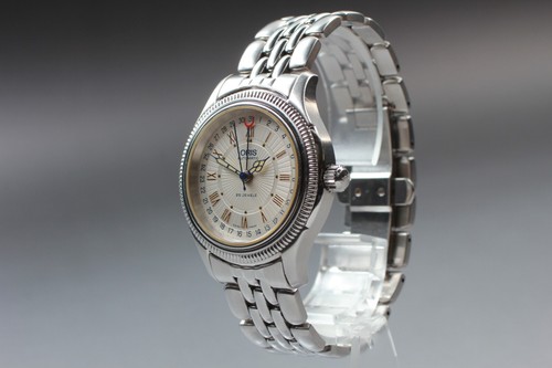 【Near MINT-】 Vintage ORIS Pointer Date 7465B 36mm Roman White Dial AT Mens Watch - Picture 5 of 14