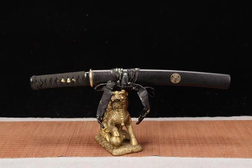 Daga espada corta t10 acero templado afilado tanto Japón ninja katana #1033 - Imagen 8 de 8
