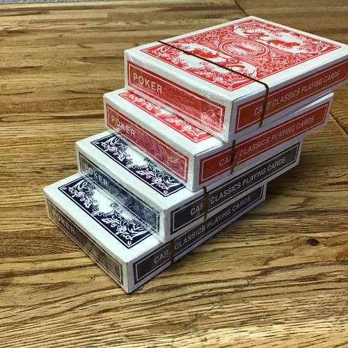 Cart Classics, Red and Blue POKER Playing Cards, Sealed, Four Packs NEW - NN5. - Picture 5 of 5