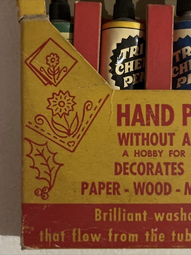 Vintage 1950’s Hand Paint Tri Chem Inc West Orange NJ Display Box NOS Color - Picture 2 of 16