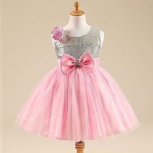 Fashion style Sparkly Pink dress for kids for lady Fashion week Sparkly Pink dress for kids for girls
