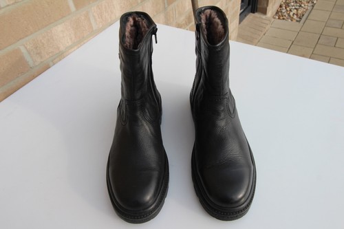 SCOTT Herren Winterstiefel Boots Gr. 46 Leder Schwarz - Bild 3 von 13