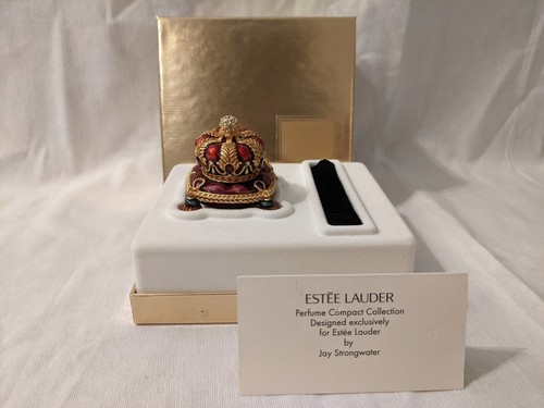 Estee Lauder Bejeweled Crown von Jay Strongwater 2002 solides Parfüm Freuden