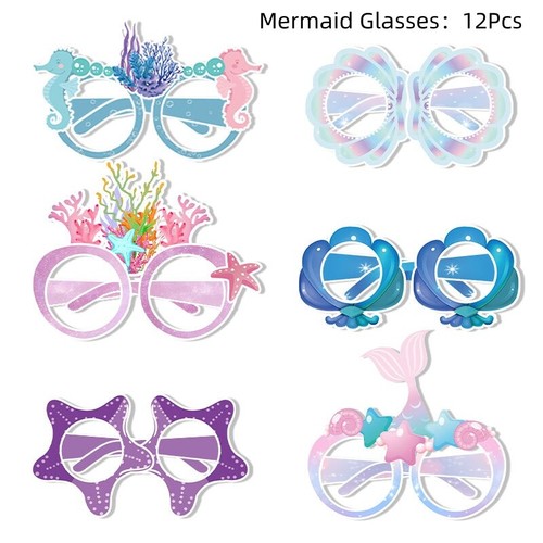 12pcs Party Decoration Paper Glasses Mask Photo Cosplay Prop Children Girl Party - Picture 19 of 29