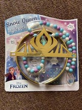 Disney Frozen Style Set Elsa Tiara, Charm Bracelet And Necklace NEW FREE P&P!