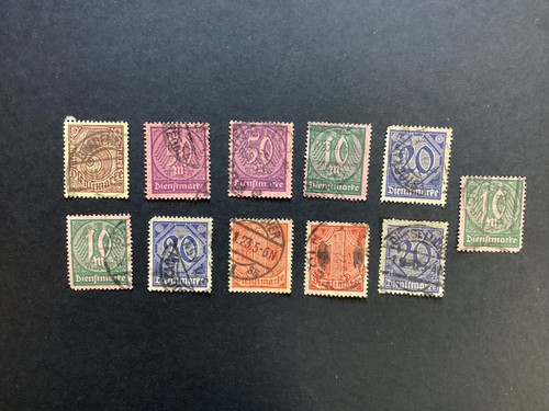 GERMANY 1920-22 Postage Dues (Dienstmarke) lot vfu/fu (C423)