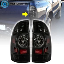 Pair Rear Tail Lights Brake Lamps Black LH+RH For 2005-2008-2015 Toyota Tacoma