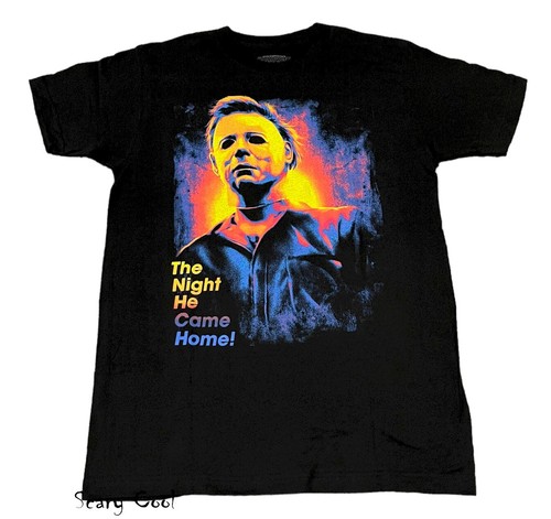 Neu Halloween Michael Myers The Night He Came Home schwarz Herren Vintage T-Shirt - Bild 2 von 2