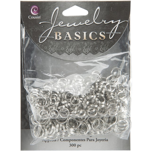 Jewelry Basics Metal Findings 300//pkg-silver Jump Rings 6mm