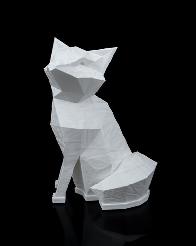 Custom 3D printed fox table lamp with muti coloured led lighting with remote - Picture 3 of 6