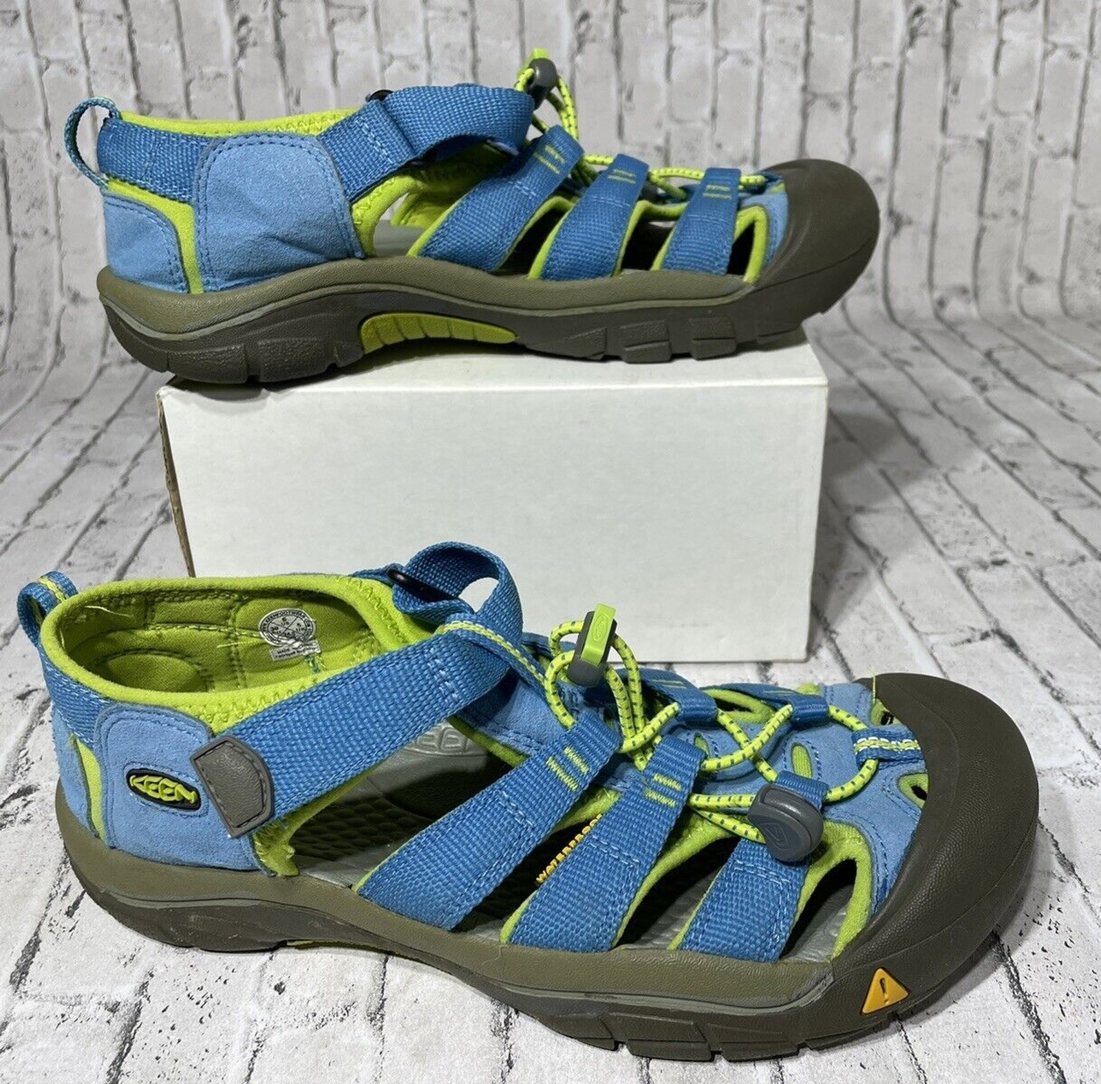 Sandali da donna Keen Clearwater taglia 6 blu verde USA impermeabili escursionismo trail