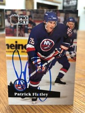 1991-92 PRO SET #152 PATRICK FLATLEY SIGNED AUTOGRAPHED CARD