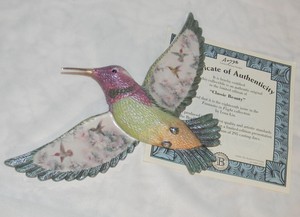 Fantasies in Flight Lena Liu CLASSIC BEAUTY Wall Decor 3D COA Hummingbird Plaque | eBay