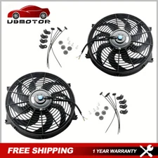 2PCS 14" Universal 12V Electric Radiator Fan Pull & Push Racing Engine Cooling