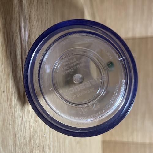 Starbucks Venti Tumbler Clear Green Logo Lid 24oz Double Wall Straw Screw on lid - Picture 6 of 7