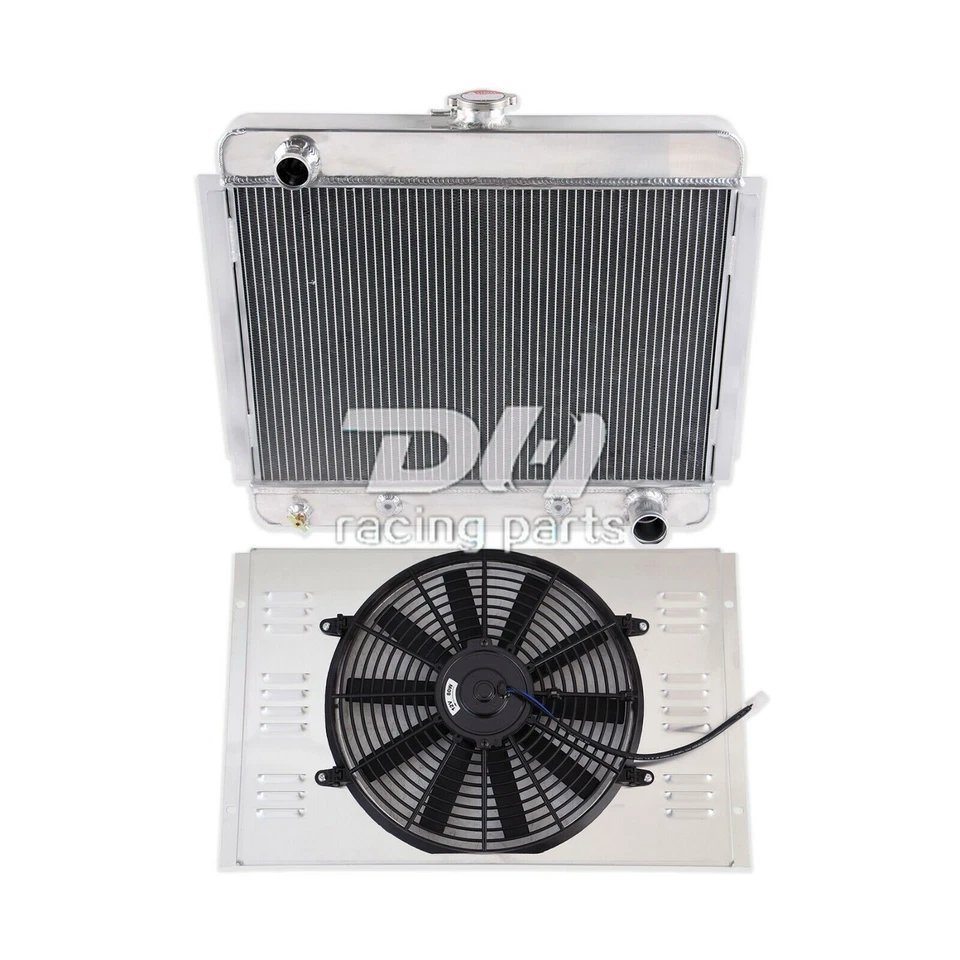 Fit 1962 - 1967 63 65 雪佛兰 Nova 雪佛兰 II V8 3Row 铝制散热器罩风扇 — 第 2/4 张图片