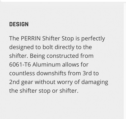 Perrin Shifter Shop (gap remove) 2015-2017 WRX STi - Picture 9 of 10