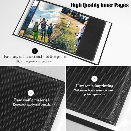 Small Photo Album 4x6 72 Pockets 2Packs, Linen Cover Photo Album 4x6 with  - Bild 6 von 6