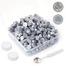 300Pcs Silver Sealing Wax Beads Set for Wax Seal Stamp with Candles and Melting