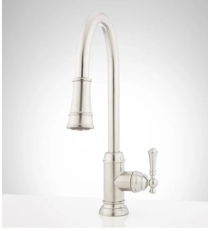 Signature Hardware Amberley 1.8 GPM Single Hole Pull Down Kitchen Faucet 448172
