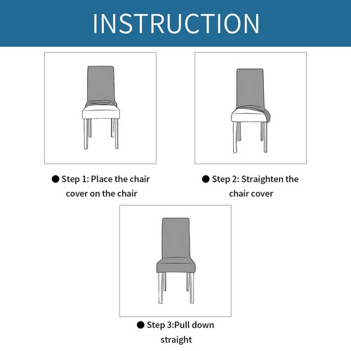 Dining Chair Covers Stretch Seat Slipcovers for Dining Room Home Decor 4/6pcsset - Picture 20 of 42
